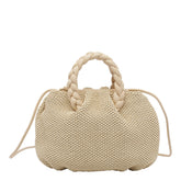 MEDIUM RAFFIA SOFT BOMBOM HANDBAG