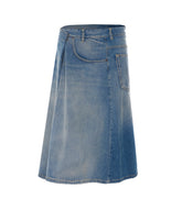 DENIM WALLET MIDI SKIRT