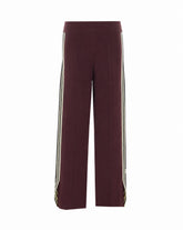 KNITTED VISCOSE JOGGERS WITH LOGO
