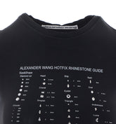 CRYSTAL HOTFIX GRAPHIC FITTED T-SHIRT WITH LOGO