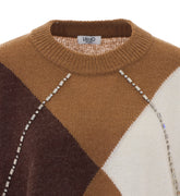 ARGYLE KNIT WITH JEWEL EMBROIDERY