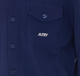 GIACCA CAMICIA LAVORATA IN MAGLIA CON LOGO