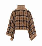 MANTELLA IN MAGLIA JACQUARD-CHECK