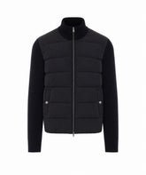 WOOL JACKET WITH A WAFFLE KNIT TEXTURE AND NYLON