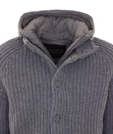 WOOL CABLE-KNIT JACKET
