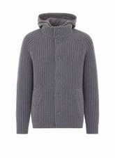 WOOL CABLE-KNIT JACKET