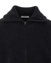 CARDIGAN CON ZIP IN LANA VERGINE