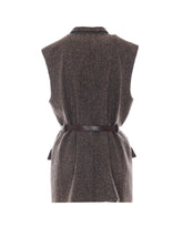 SPARKLING CHEVRON VEST WITH BELT