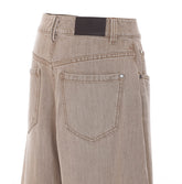 WIDE JEANS IN AUTHENTIC DENIM WITH MONILE