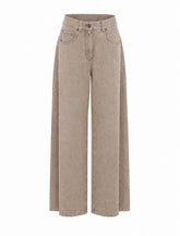 WIDE JEANS IN AUTHENTIC DENIM WITH MONILE
