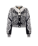 CARDIGAN IN MAGLIA ARABESQUE BUTTERFLY
