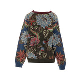 MIXED DELHI FLOWER KNITTED CARDIGAN