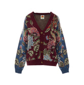 MIXED DELHI FLOWER KNITTED CARDIGAN
