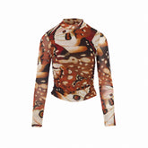 BORBOFLY MULTICOLOR TULLE BLOUSE