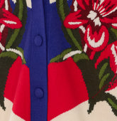 BOLD STRIPE FLOWERS KNIT CARDIGAN