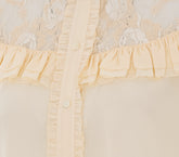 CAMICIA CON RUCHES ED INSERTI IN PIZZO