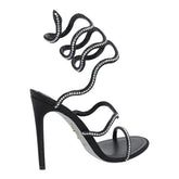 PUMP SANDALS WITH RHINESTONES