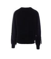 Y-3 3-STRIPES FRINGY KNITTED SWEATER