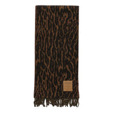 SCIARPA CON LOGO E STAMPA ANIMALIER