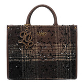 MEDIUM CHECK SEQUINES TOTE BAG