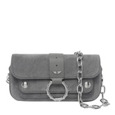PORTAFOGLIO CON CATENA KATE IN SUEDE MINI