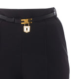 LIGHT CREPE SHORTS WITH BELT