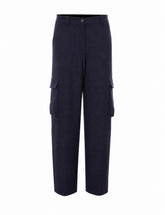 PANTALONI GESSATI CON TASCHE CARGO