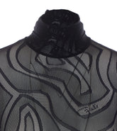 TULLE JACQUARD HIGH NECK BODY