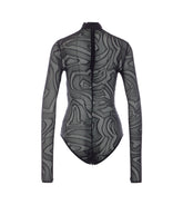 TULLE JACQUARD HIGH NECK BODY
