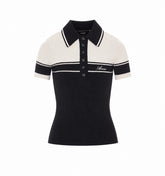 POLO SLIM IN MAGLIA CON LOGO SCRIPT
