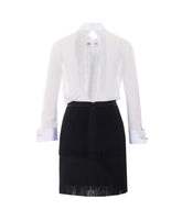 GEORGETTE DRESS WITH RUCHES AND FRINGES