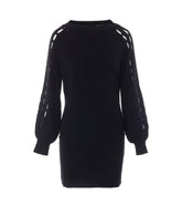 DRESS WITH EMBROIDERED CUT-OUTS