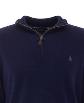 POLO LOGO HALF ZIP SWEATER