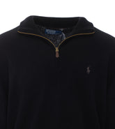 POLO LOGO HALF ZIP SWEATER