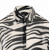 ZEBRA PRINT TRASPARENT SHIRT