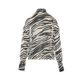 ZEBRA PRINT TRASPARENT SHIRT