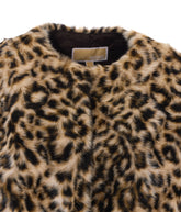 CAPPOTTO IN FAUX FUR LEOPARDATO
