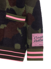 KAMOO CARDIGAN JACQUARD MIMETICO CON BORDO A RIGHE