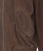 SUEDE LEATHER BLOUSON JACKET