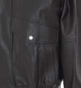 FAUX LEATHER BOMBER