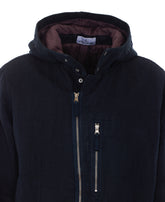 LOGO WOOL DIAGONAL PARKA