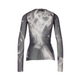 SMOKING WOMEN PRINT LONG SLEEVES TOP