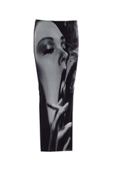 SMOKING WOMEN PRINT LONG SKIRT