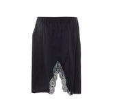 SATIN SILK SLIP SKIRT WITH DOUBLE FACE LACE