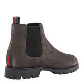 SUEDE CHELSEA BOOTIES WITH WEB DETAIL