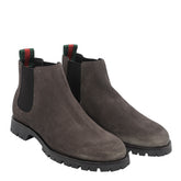 SUEDE CHELSEA BOOTIES WITH WEB DETAIL