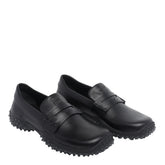 MIU MIU LOGO LEATHER LOAFERS
