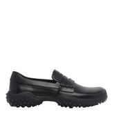 MIU MIU LOGO LEATHER LOAFERS
