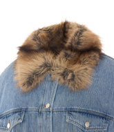 GILET IN DENIM CON DETTAGLI TEDDY
