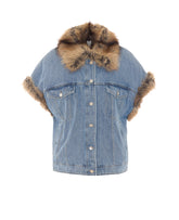 GILET IN DENIM CON DETTAGLI TEDDY